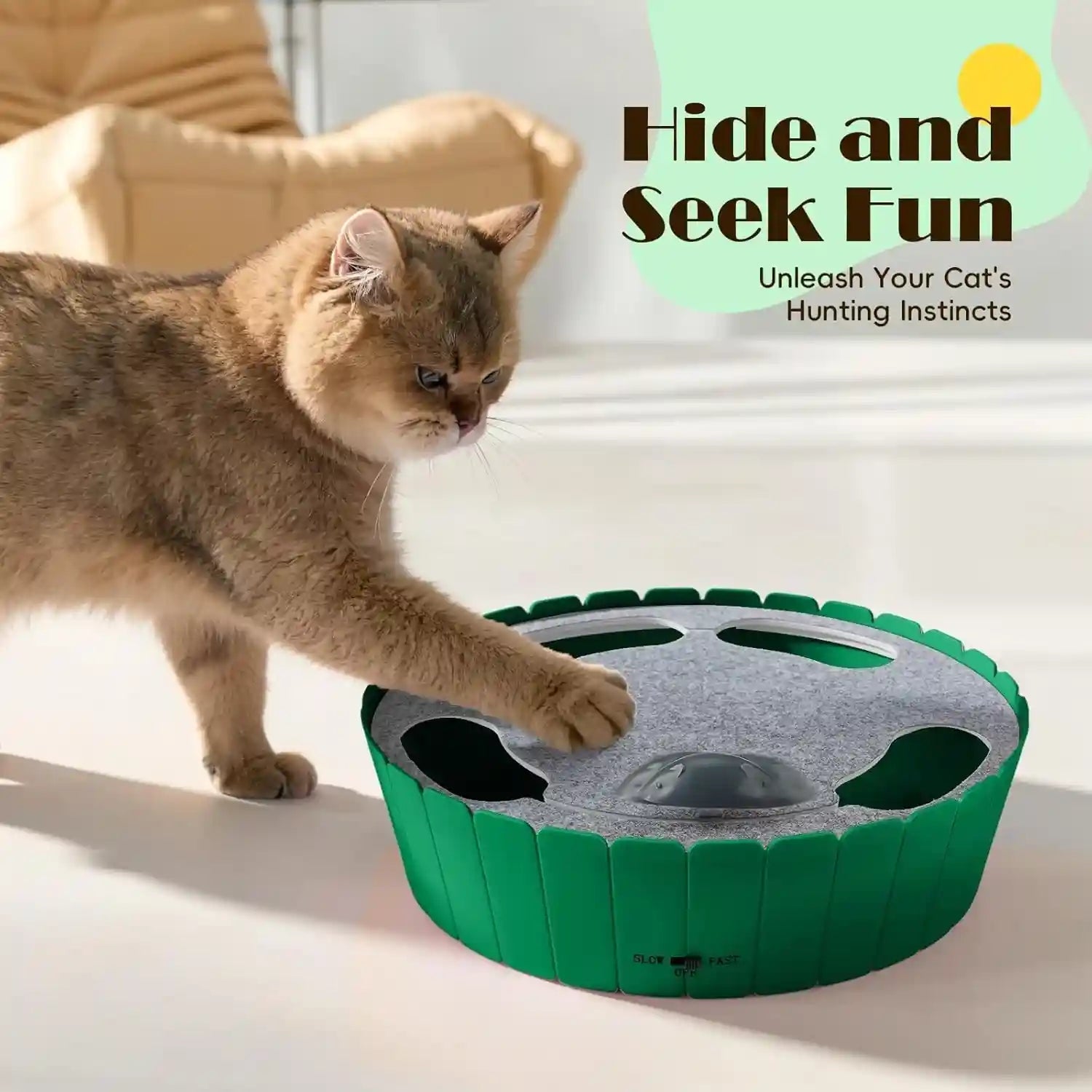 pawaboo-interactive-cat-toy-with-running-mouse-electronic-motion-cat-toy-automatic-teaser-for-indoor-cats-pop-and-play-hide-seek-cat-toys-hunting-mouse-for-pet-cat-kitten-play-fun-exercise-green