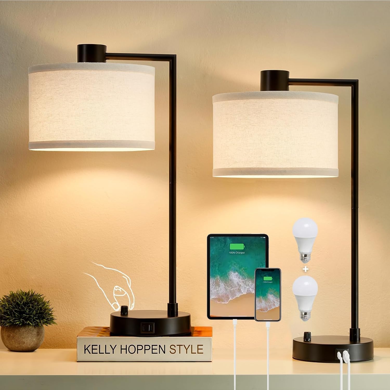 table-lamp-for-bedroom-set-of-2-with-usb-c-a-ports-fully-stepless-dimmable-bedside-lamp-with-linen-lampshade-contemporary-lamp-for-living-room-reading-office-2-led-bulbs-included-black-nightstand-lamp-with-linen-lampshade-2-led-bulbs-included-desk-lamp-for-bedroom-living-room-end-table-reading-office