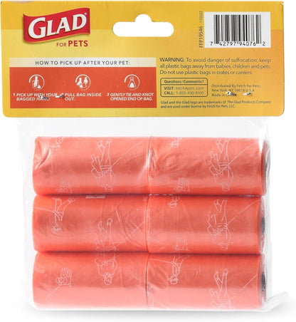 Glad for Pets Scented Dog Poop Bags, Tropical Breeze Scent, 90 Count | Leak-Resistant, Heavy Duty, Tear-Resistant Bags with Fun Print Design, Fits Standard Dispensers, 6 Rolls2