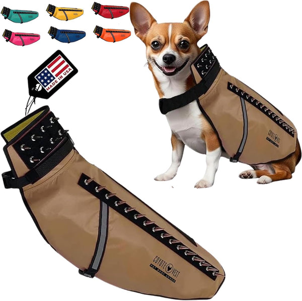 Coyotevest Dog Harness, Stab-Resistant Coyote Vest, Small, Neon Pink | Reflective Stab-Resistant Vest Helps Protect Small Dogs from Coyotes, Aggressive Dogs and Birds of Prey, Made in the USA22