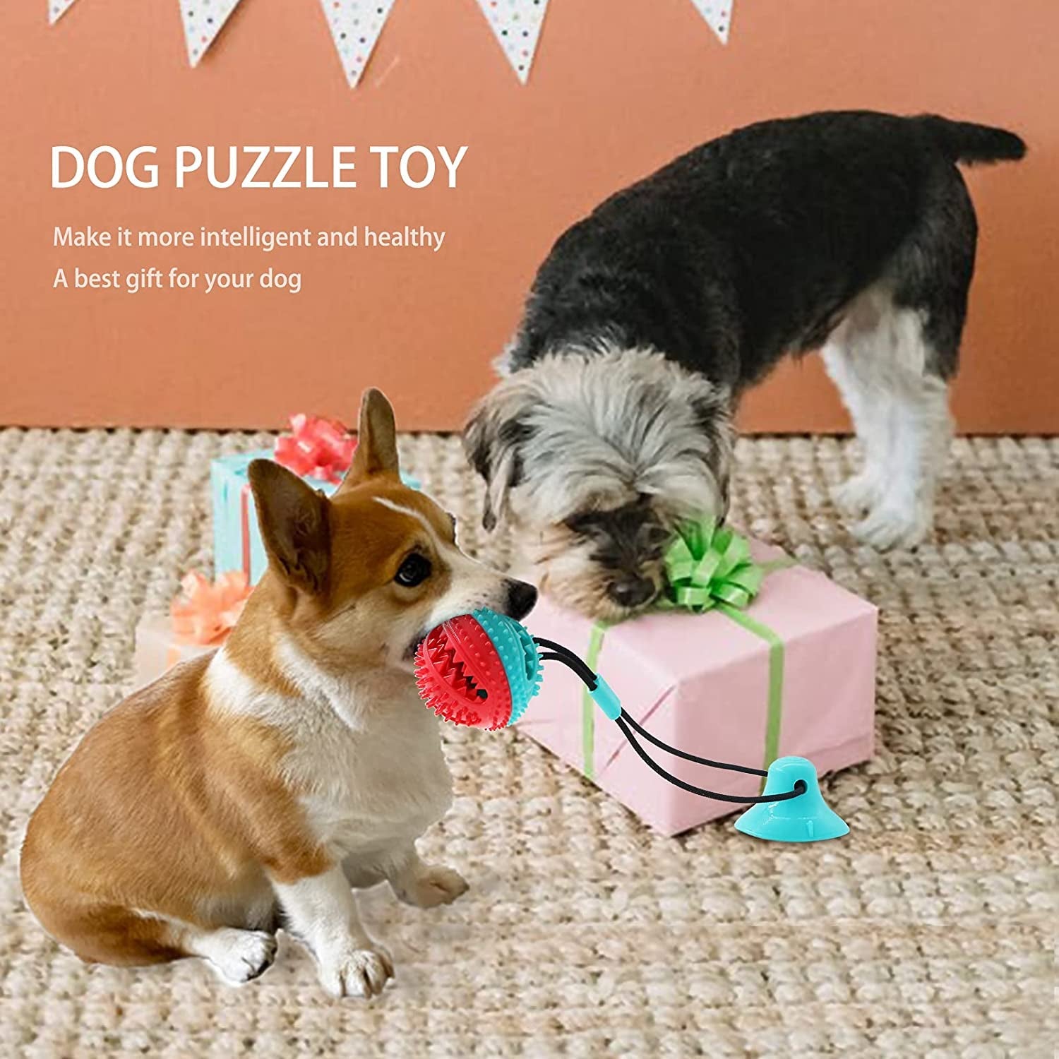 askhald-dog-toys-chew-toys-for-aggressive-chewers-puppy-training-treats-teething-rope-toys-for-boredom-dog-puzzle-treat-food-dispensing-ball-toys-for-puppies-teething-blue