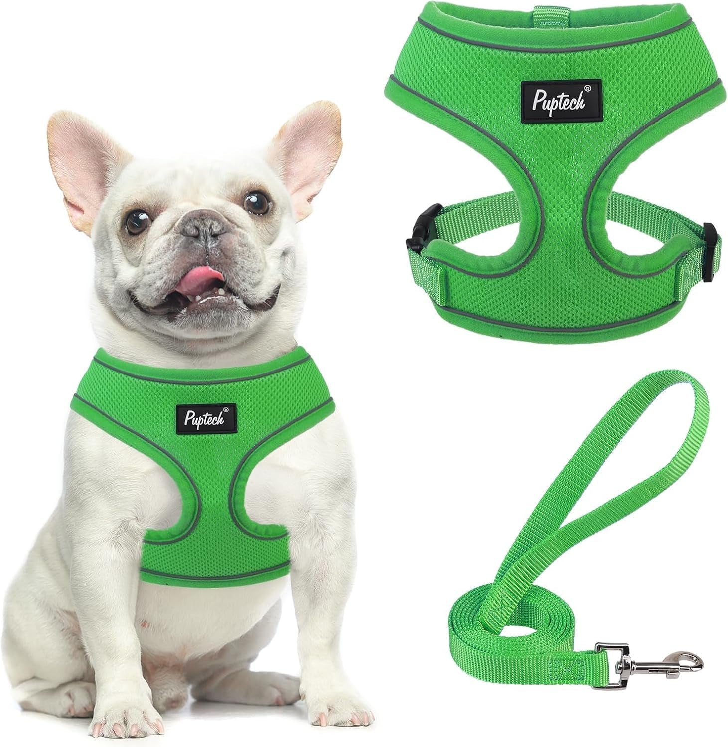 pupteck-soft-mesh-dog-harness-small-sized-and-leash-set-pet-puppy-cat-comfort-padded-vest-no-pull-harnesses-beige-s