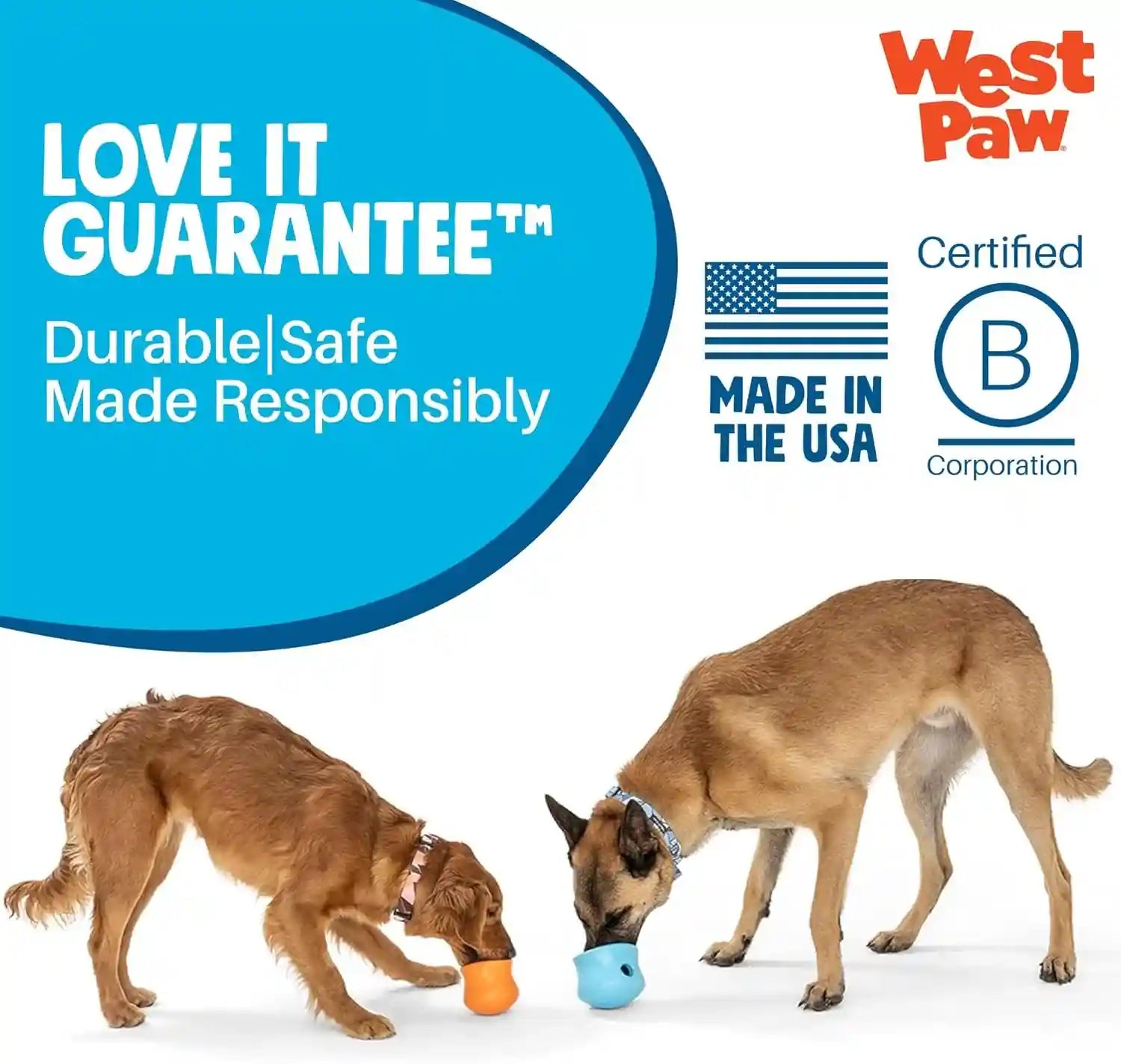 west-paw-zogoflex-toppl-interactive-treat-dispensing-puzzle-dog-toy-for-mental-stimulation-enrichment-holds-kibble-treats-lickable-freezable-dishwasher-safe-made-in-usa-large-aqua-blue