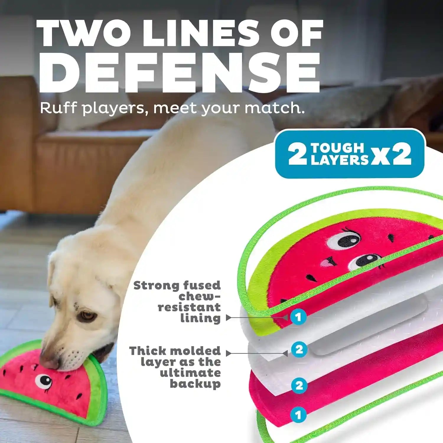 outward-hound-tough-skinz-durable-squeaky-dog-toy-with-two-tough-layers-watermelon-red-medium