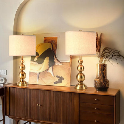 Gold Table Lamp Set of 2, 24.4" Table Lamps for Living Room, Gold Tall Skinny Table Lamps, Modern Buffet Lamp for Bedroom Bedside, Nightstand, Desk, End Table, Entry Way1