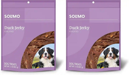 Amazon Brand - Solimo Duck Jerky Dog Treats,2 Pounds9