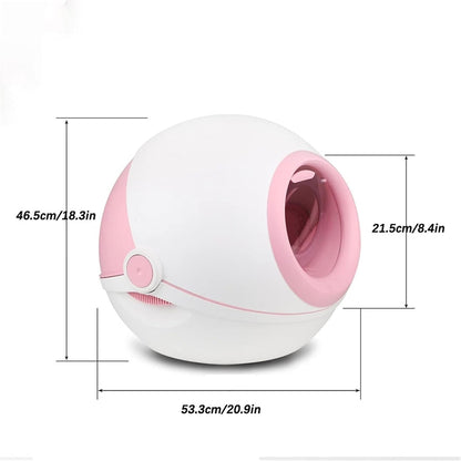 Dog Potty Training Toilet ﻿ Pet Cat Litter Box Tray Fully Enclosed Extra Large Toilet Nesting Training System Easy Cleaning Filter Pan Waterproof Space Capsule(A)3