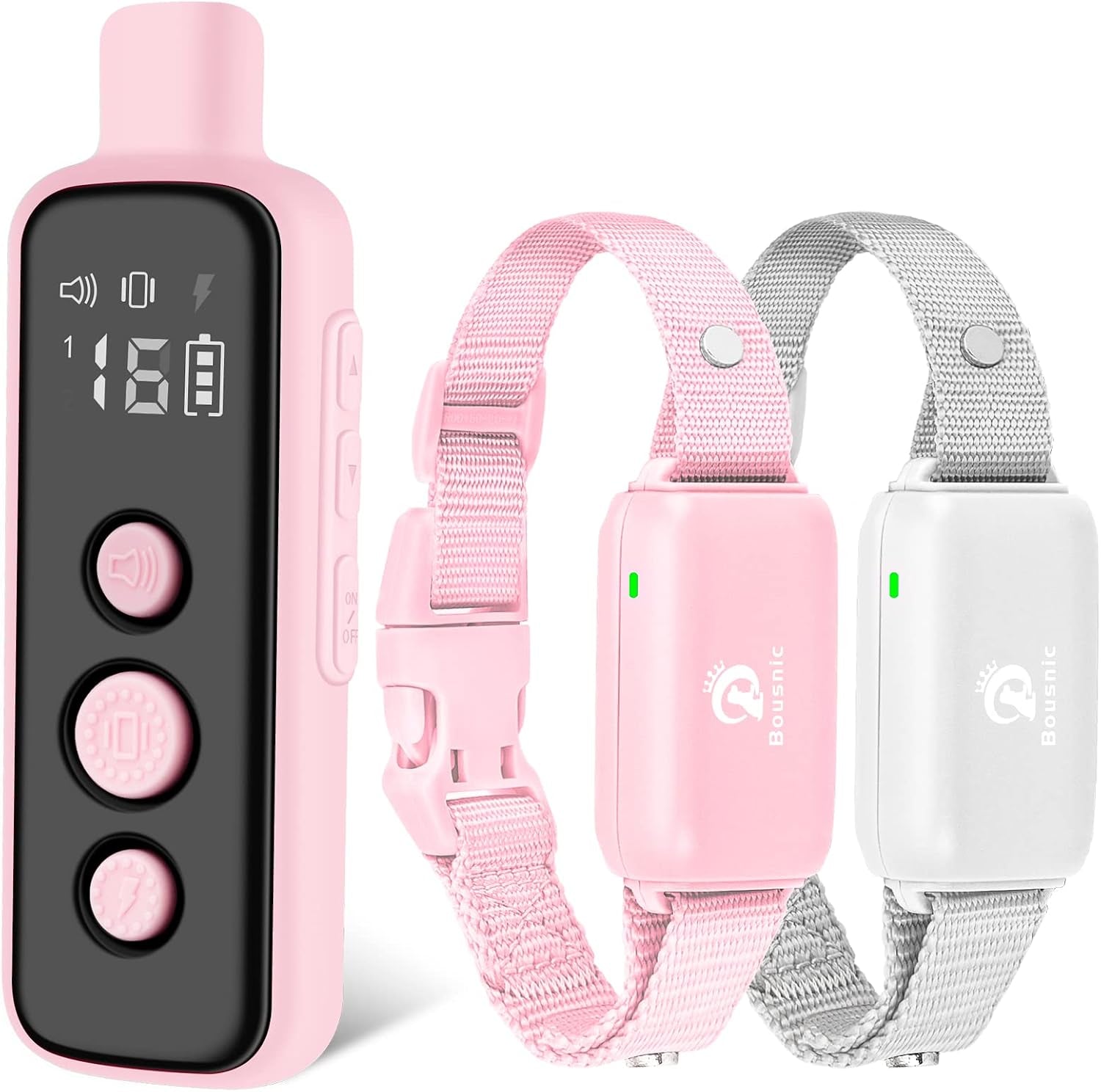 bousnic-dog-shock-collar-for-2-dogs-8-120lbs-waterproof-rechargeable-electric-dog-training-collar-with-remote-for-small-medium-large-dogs-with-beep-vibration-safe-shock-modespurple