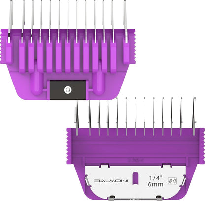 Stainless Steel A5 Wide Guide Comb – Metal Attachment for A5 Wide Blades, Compatible with Wahl KM, Andis, Oster, Heiniger – Smooth & Durable Grooming Guard (6Mm - 1/4")1