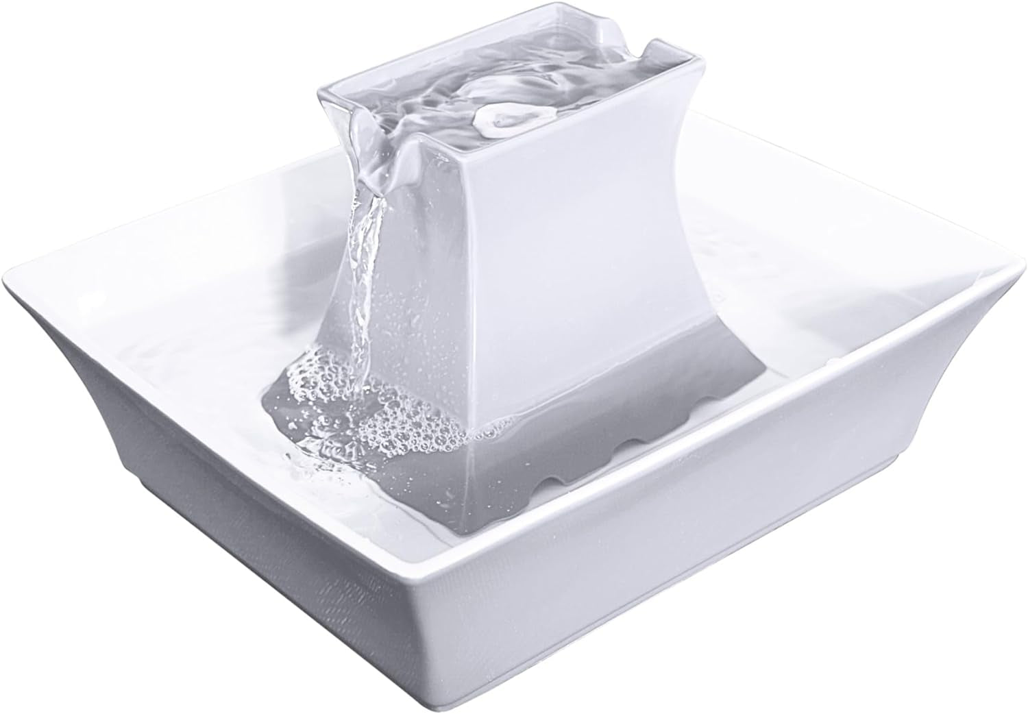 petsafe-drinkwell-pagoda-fountain-filters-included-70-oz-ceramic-white-2-free-falling-water-streams-encourage-hydration-pet-fountain-for-cats-small-dogs-replaceable-carbon-foam-filters