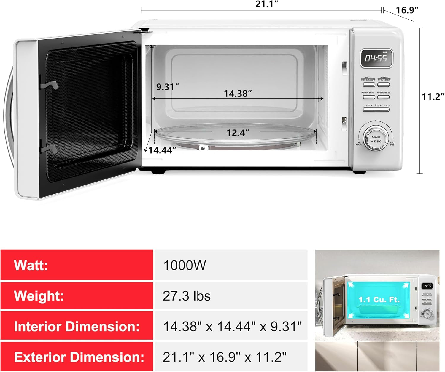 glcmkz11wer10-retro-countertop-microwave-oven-with-auto-cook-reheat-defrost-quick-start-functions-easy-clean-with-glass-turntable-pull-handle-1-1-cu-ft-white