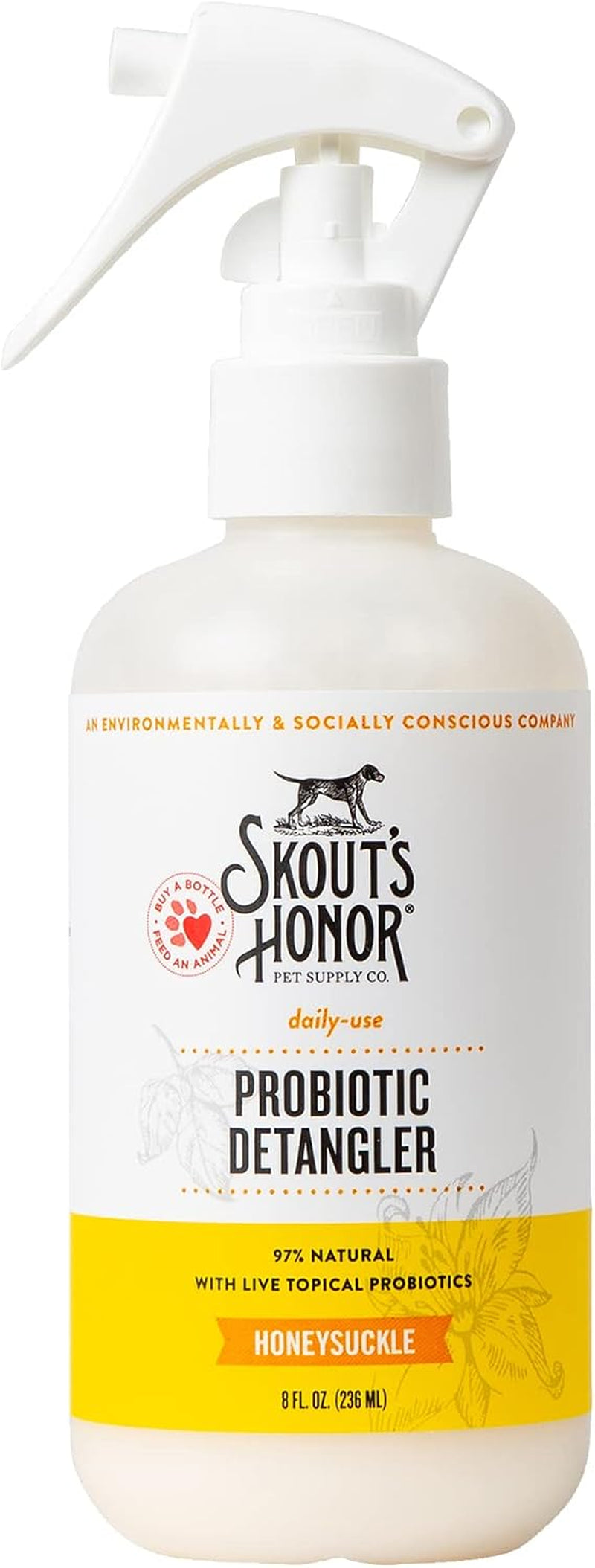 skouts-honor-probiotic-dog-detangler-spray-dog-of-the-woods-8-oz-hydrating-and-conditioning-with-avocado-oil-97-natural-microbiome-friendly-paraben-and-sulfate-free