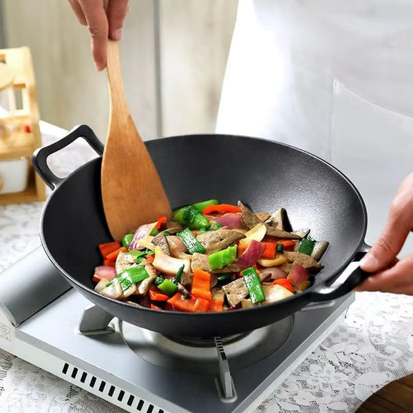Cast Iron Wok with Lid (Wok with Lid 12 Inch) | Cast Iron Wok7