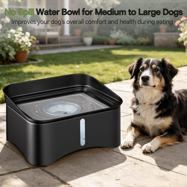 UPSKY 2.9Gal No Spill Dog Water Bowl, 4 Height Adjustable Elevated Bowl with Slow Drinking Feeder for Senior Dogs, Anti-Splash Floating Disk & Filter, Large Capacity for Large Dogs & Multi-Pet Homes9