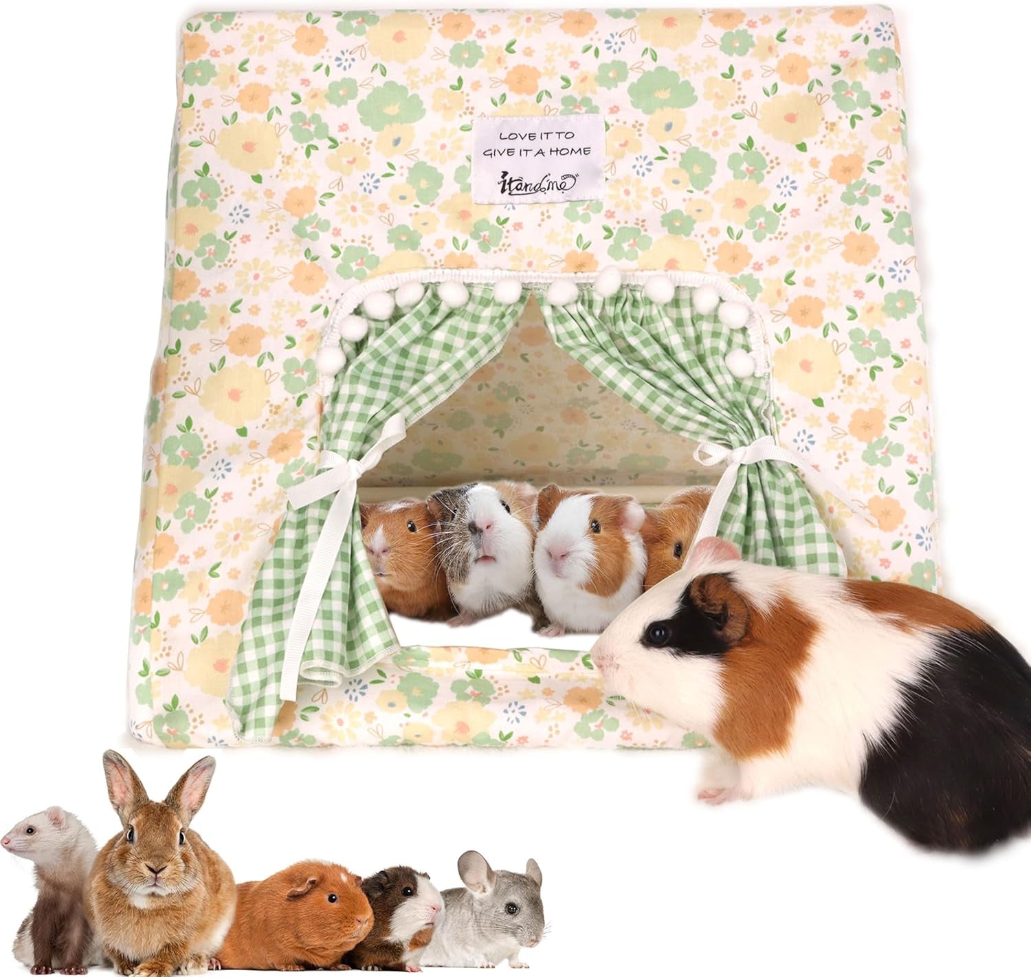 jenvd-guinea-pig-hideout-large-with-curtain-machine-washable-bunny-hideout-bottomless-guinea-pig-hide-tent-houses-habitats-easy-clean-small-animal-hideout-for-pet-rabbit-rat-chinchilla-squirrel