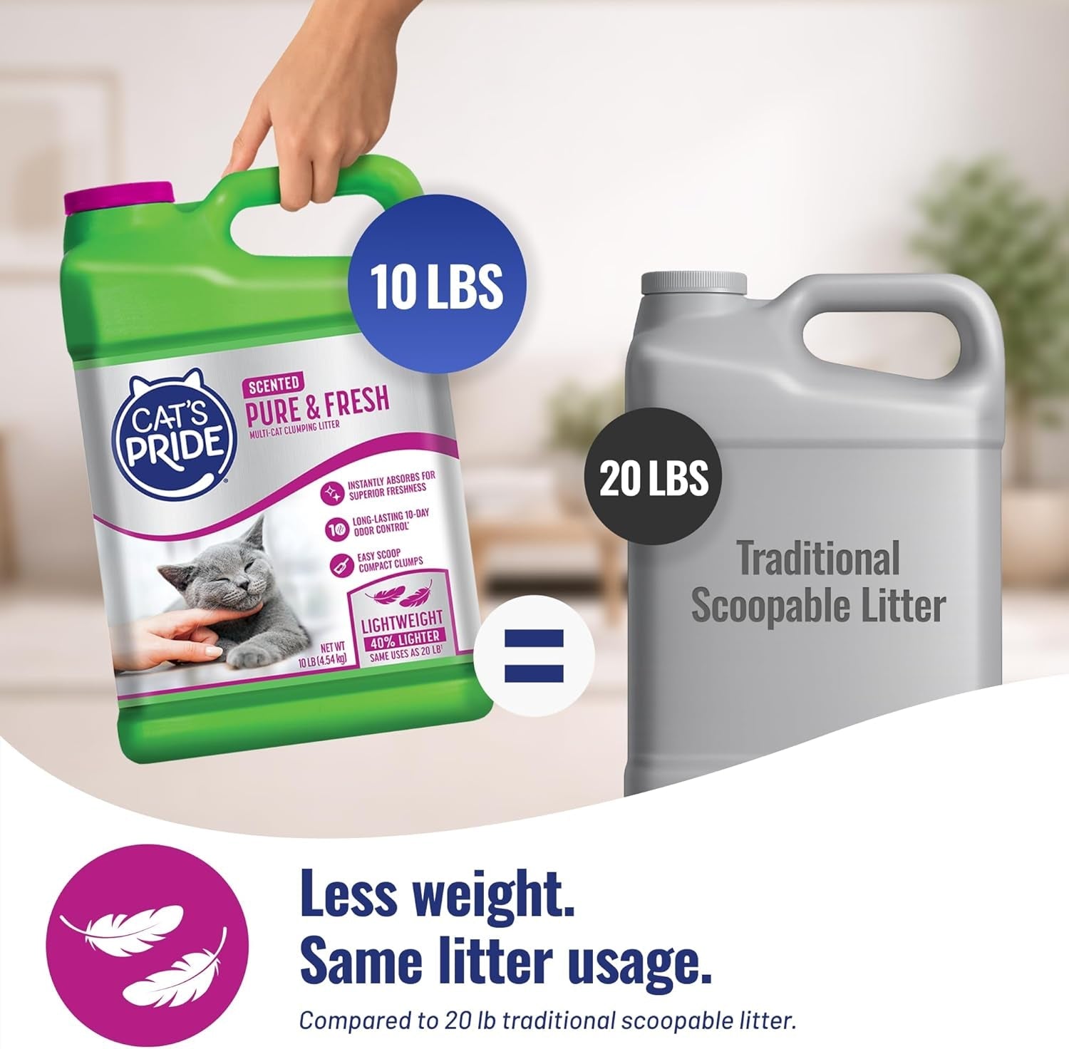 cats-pride-premium-lightweight-clumping-litter-pure-fresh-up-to-10-days-of-powerful-odor-control-multi-cat-scented-10-pounds