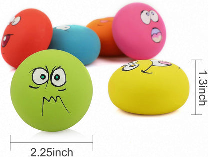 Smile Face Dog Squeaky Toys Soft Latex Squeak Balls for Puppy Small Pet Dogs 6 Pcs/Set5