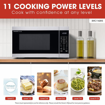 SMC1162KS 1.1 Cu. Ft. 1000W Stainless Steel Countertop Microwave Oven3