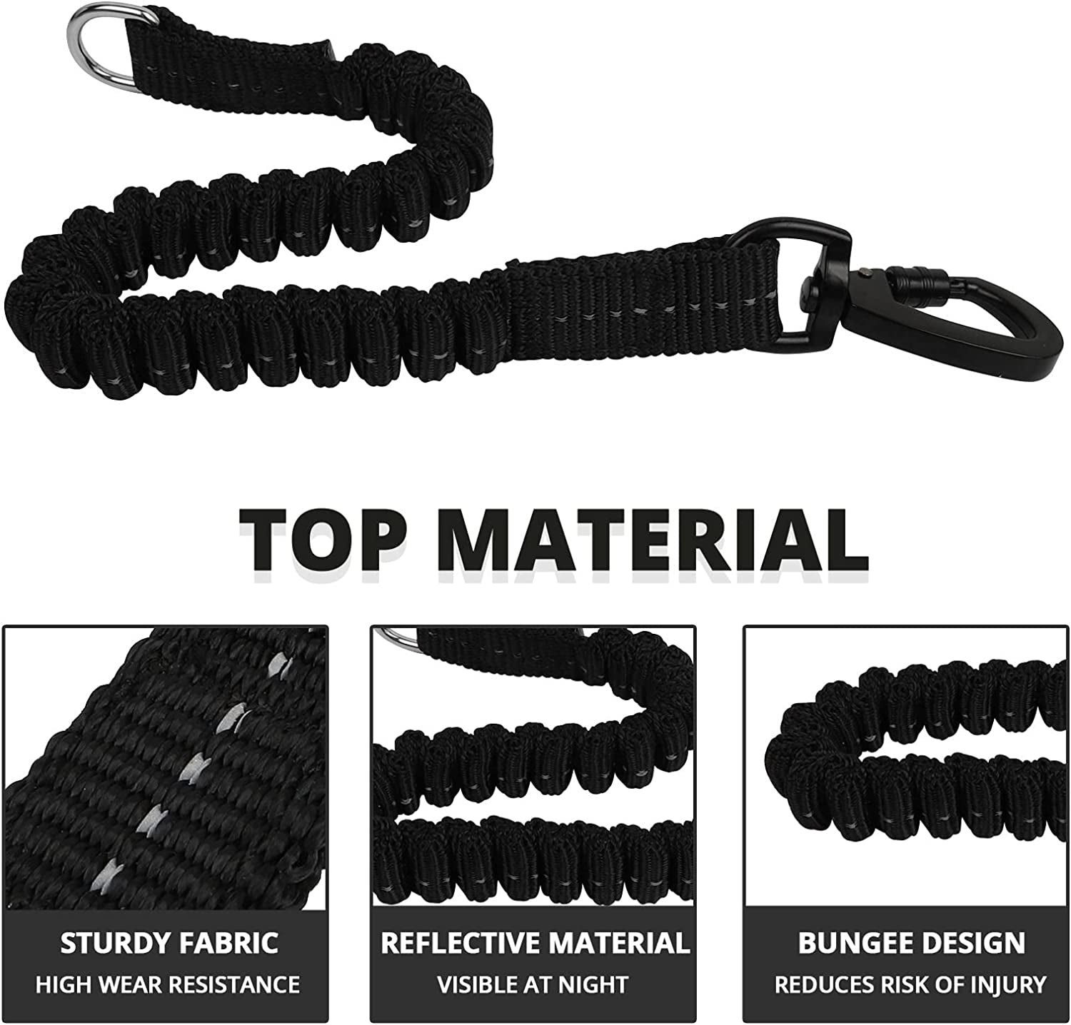 long-dog-leash-15-ft-heavy-duty-rope-leashes-for-dogs-training-with-swivel-lockable-hook-reflective-threads-bungee-and-padded-handle-dog-lead-for-large-small-medium-dogs-outside-walking-hiking