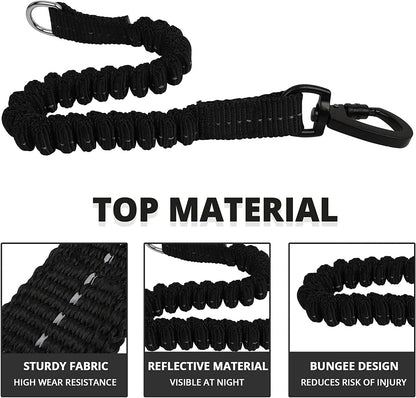 Long Dog Leash 15 FT: Heavy Duty Rope Leashes for Dogs Training with Swivel Lockable Hook Reflective Threads Bungee and Padded Handle - Dog Lead for Large Small Medium Dogs outside Walking Hiking2