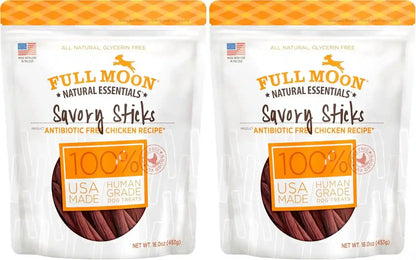 Full Moon All Natural Human Grade Dog Treats, Essential Beef Savory Sticks, 22 Ounce, 1.375 Pound (Pack of 1) | Human Grade, No Corn, No Wheat, No Soy, Glycerin Free, Made in the USA12