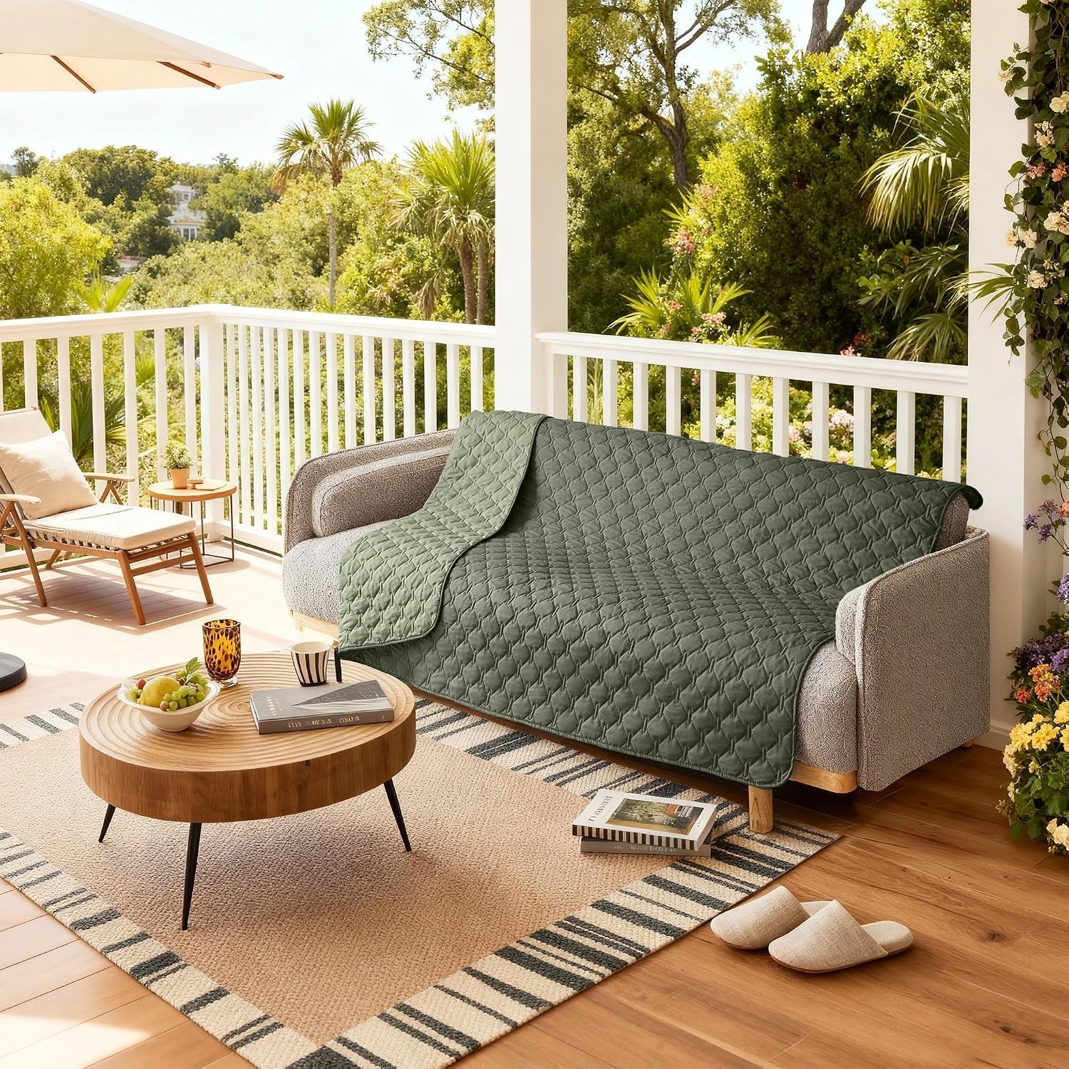 gogobunny-100-double-sided-waterproof-dog-blanket-soft-pet-bed-cover-reversible-protect-furniture-couch-sofa-car-for-puppy-large-dog-cat-dark-olive-light-olive-52x82-inch-pack-of-1