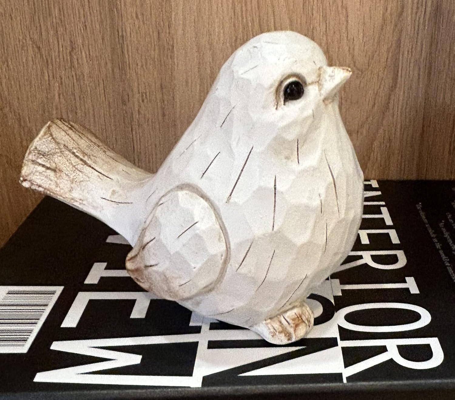 new-white-modern-farmhouse-bird-figurine-bird-statue-sculpture-carved-rustic-distressed-animal-bird-ornaments-home-decor-accents-collectible-bird-figurine-spring