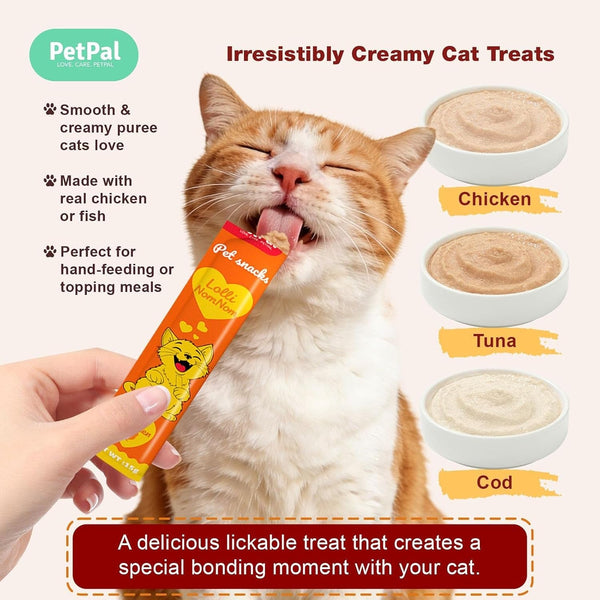 Feline Temptation Squeezable Cat Treats – 30 Count Variety Pack, Multi-Flavor Lickable Snacks, Supports Healthy Hydration, Creamy Texture, Natural Cat Treats for All Breeds4