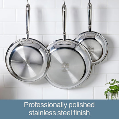 All-Clad D3® Stainless Steel 10 Piece Cookware Set- Made in USA- Includes Frying Pans, Saucepan, Sautépan, Stockpot - Professional Grade -Oven Safe & Induction Compatible8