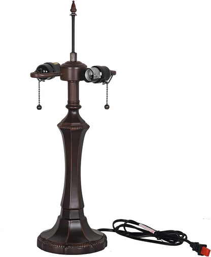 Tiffany Table Lamp Base Replacement for 16-18 Inches Lampshade | Bronze Finished, Resin Base,Pole Height 24 Inches1