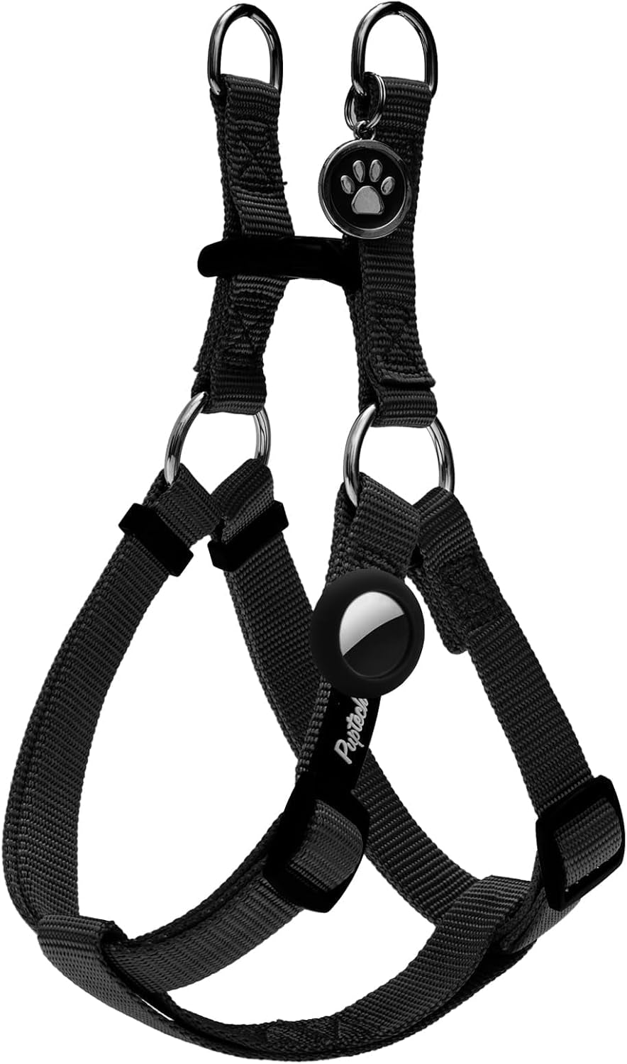 pupteck-no-pull-dog-harness-soft-adjustable-basic-nylon-step-in-puppy-vest-outdoor-walking-with-id-tag