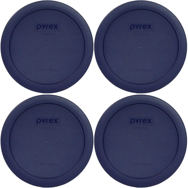 7201-PC (4-Cup) Blue Food Storage Lid (4-Pack) - Made in USA | Bpa-Free Plastic | round Shape | Replacement Cover | Designed for 7201 Glass Bowl | Dishwasher Safe1