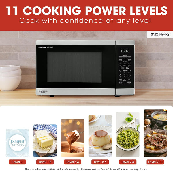SMC1464KS 1.4 Cu. Ft. 1100W Stainless Steel Countertop Microwave Oven3