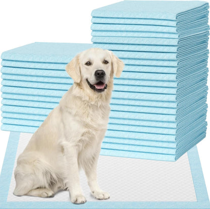 IMMCUTE Puppy Pads 22"X23" 100 Count | 6-Layer Leak-Proof & Super Absorbent Dog Training Pads | Disposable Potty Pads for Puppies, Dogs, Cats & Rabbits | Blue & White11