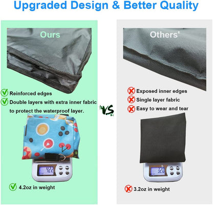 RIOUSSI Guinea Pig Hay Feeder, Hanging Rabbit Hay Feeder Bag. Blueflower | Upgraded Double Layer Fabric | Bite Resistant | Cleaner Hay & Less Mess | Small Animal Hay Holder for Bunnies & Chinchillas3