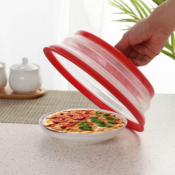 Collapsible Microwave Splatter Cover, 10.5 Inch, Dishwasher-Safe, Microwave Plate Cover with Steam Vent(Black)5