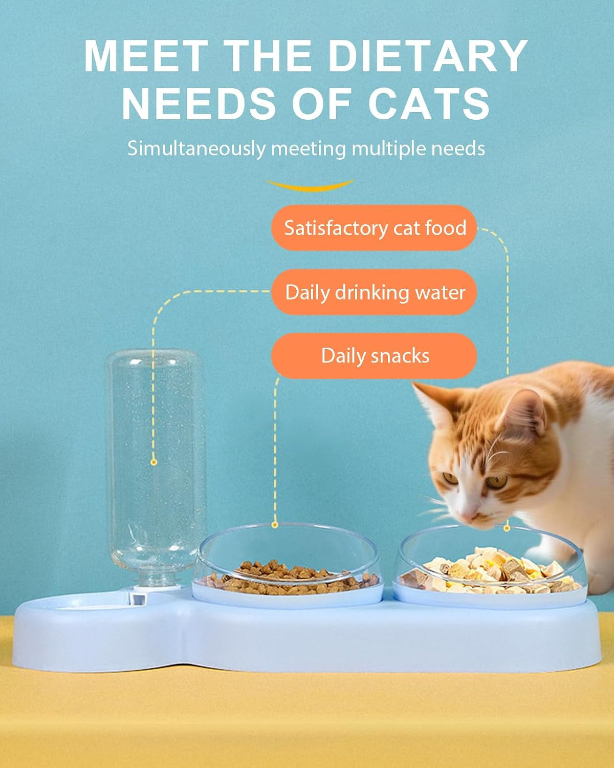 cat-bowls-set-3-in-1-15-tilt-water-feeder-bowls-cat-double-food-bowls-with-500ml-dispensing-bottle-for-small-medium-pets-lightweight-easy-to-clean