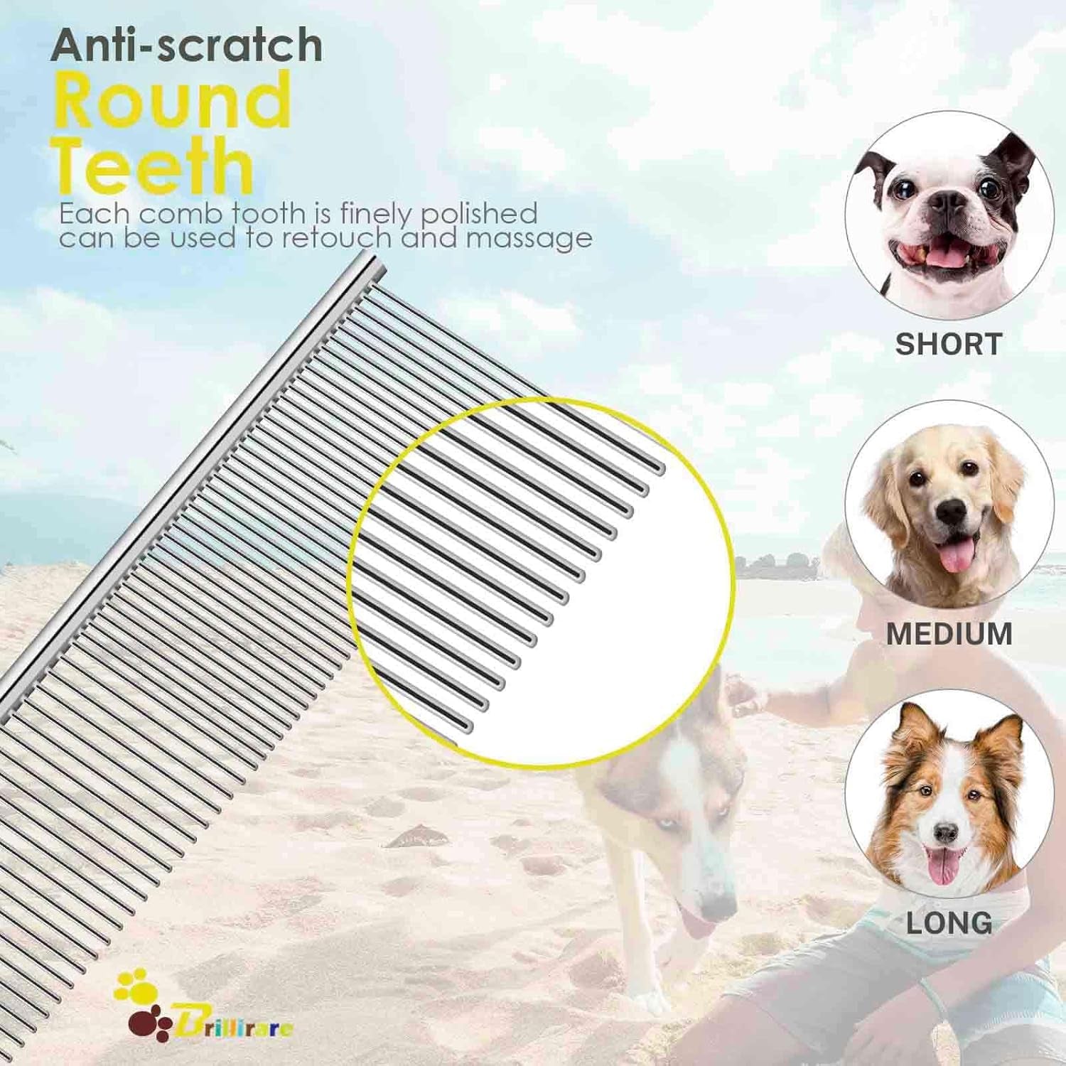 dog-grooming-comb-pet-stainless-steel-cat-combs-with-rounded-teeth-professional-metal-tear-stain-remover-dematting-tool-for-small-medium-large-pets-7-5in