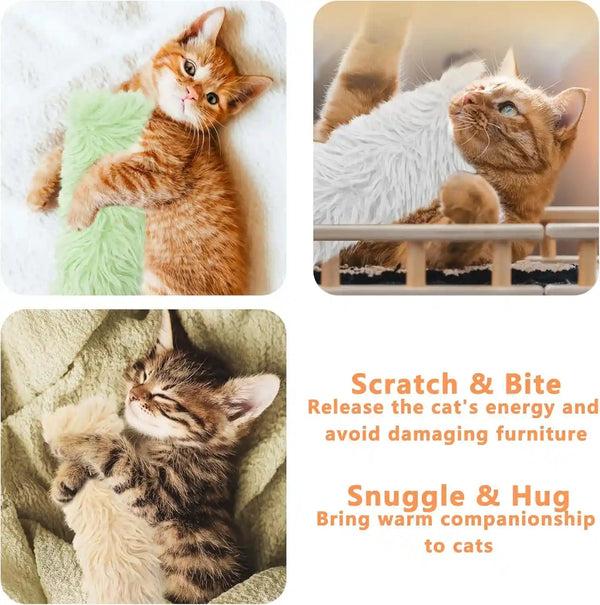 3 Pack Catnip Toys,Soft and Durable Cat Pillows Toys, Funny Cat Toy | Crinkle Sound Catnip Toys,Indoor Interactive Cat Kicker Toy, Companion Toys for Cats, Cat Toys for Indoor Cats (Gray Set)6