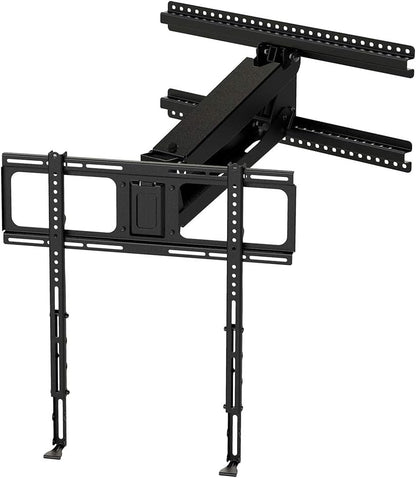 - MM340 above Fireplace Pull down TV Mount- Televisions 44" to 80" up to 90 Lbs - Safe Auto-Adjusting TV Mounts - Patented Motion Stops, Handles, Balancing Technology - Superior Steel1