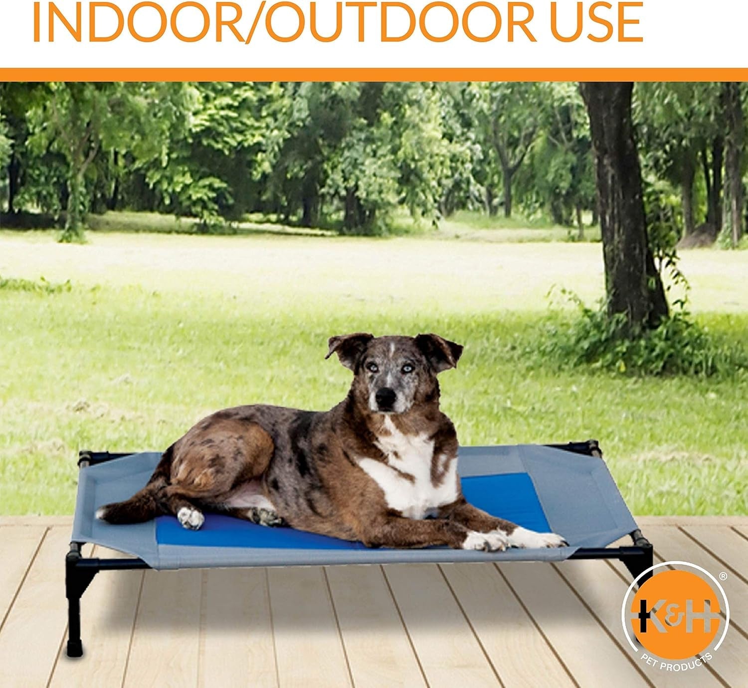 k-h-pet-products-coolin-pet-cot-outdoor-cooling-elevated-dog-cot-for-large-dogs-raised-bed-with-cool-core-center-portable-pet-platform-with-heavy-duty-metal-frame-large-gray-blue