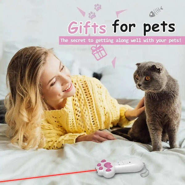 FYNIGO Interactive Cat Toys for Indoor Cats and Dogs,7 in 1 USB Rechargeable Cat Teaser Toy for Chasing and Exercise7