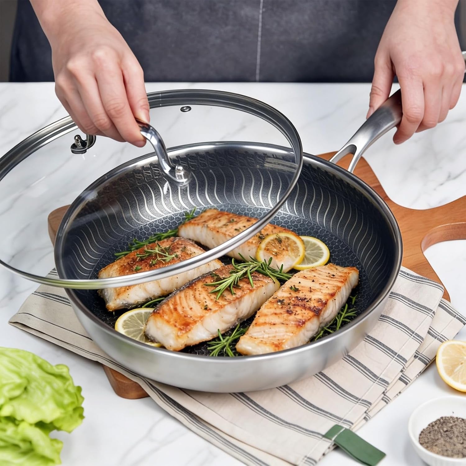 13-in-glass-lid-with-stainless-steel-handle-for-frying-pan-tempered-replacement-cover-compatible-for-skillets-wok-round-cast-iron-cast-aluminium-stainless-steel-pans-pots-317mm-332mm