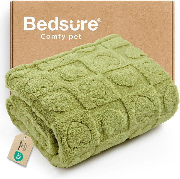 Bedsure Dog Blanket for Small Dogs Puppy Cats with Soft Fleece 25X35 White | 300GSM Fuzzy Jacquard Doggy Kitten Blanket Washable for Crate Cage, Pet Bed, Indoor Cats, Puppy Essentials, Cute Dog Gift20