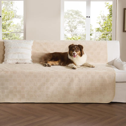 Bedsure Waterproof Couch Cover for Dogs Washable - Waterproof Blanket for Large Dogs Couch Sofa Bed Cozy, Lightweight Furniture Protector for Pet Cat Quick Drying, Ash Grey, 52X82In30