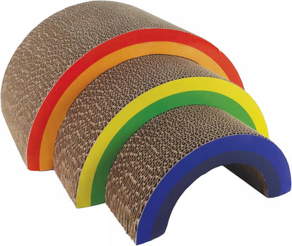Turbo® by Coastal Rainbow Stack Cat Scratcher, Multi-Color, 12.75" L X 6.5" H X 8" W2