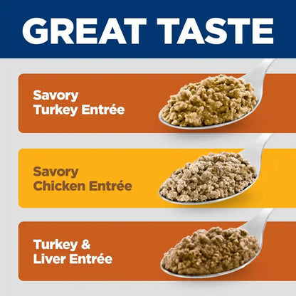 Hill'S Science Diet Adult 1-6 Wet Cat Food Variety Pack | #1 Veterinarian Recommended, Savory Entrée Turkey & Liver, Chicken, and Turkey, 5.5 Oz. Cans, 12-Pack6