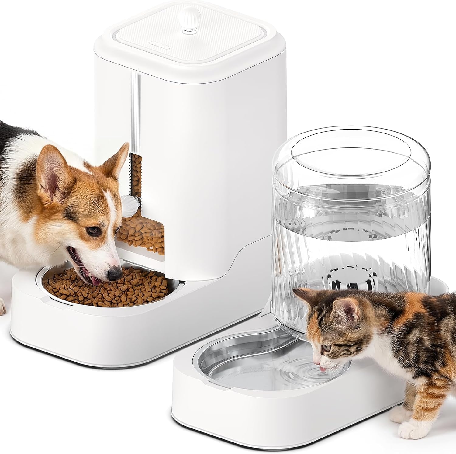 junspow-automatic-cat-water-dispenser-with-stainless-steel-bowl-dog-water-bowl-dispenser-adjustable-water-dispensing-auto-pet-waterer-for-cats-and-dogs