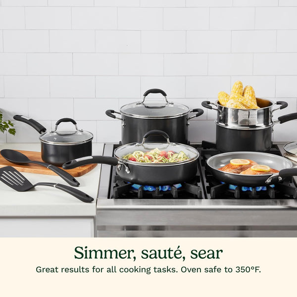 , 12-Piece Classic Ceramic Nonstick Set, 35C-12BK4