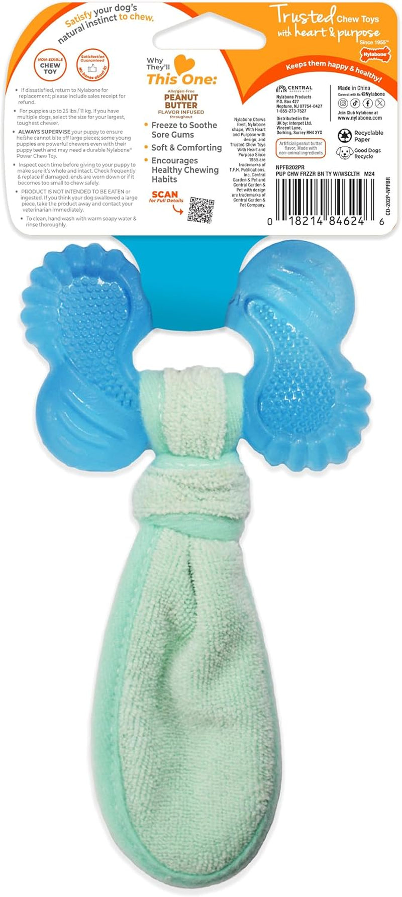 nylabone-puppy-chew-2-in-1-teething-freezer-bone-dog-chew-toy-small-peanut-butter-flavor-teething-toys-for-puppies-puppy-teething-freezable-to-soothe-sore-gums-for-small-puppies-up-to-25-lbs